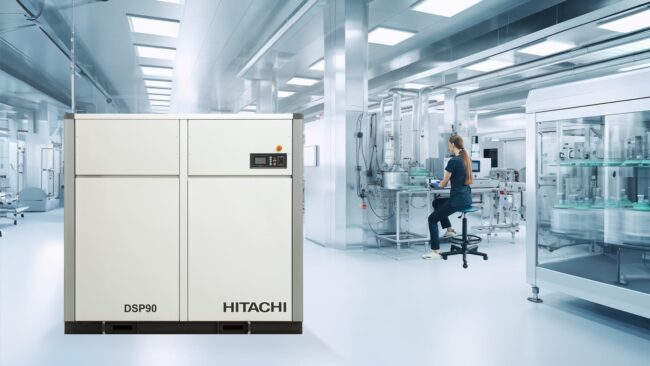 Oil free compressor in a laboratory